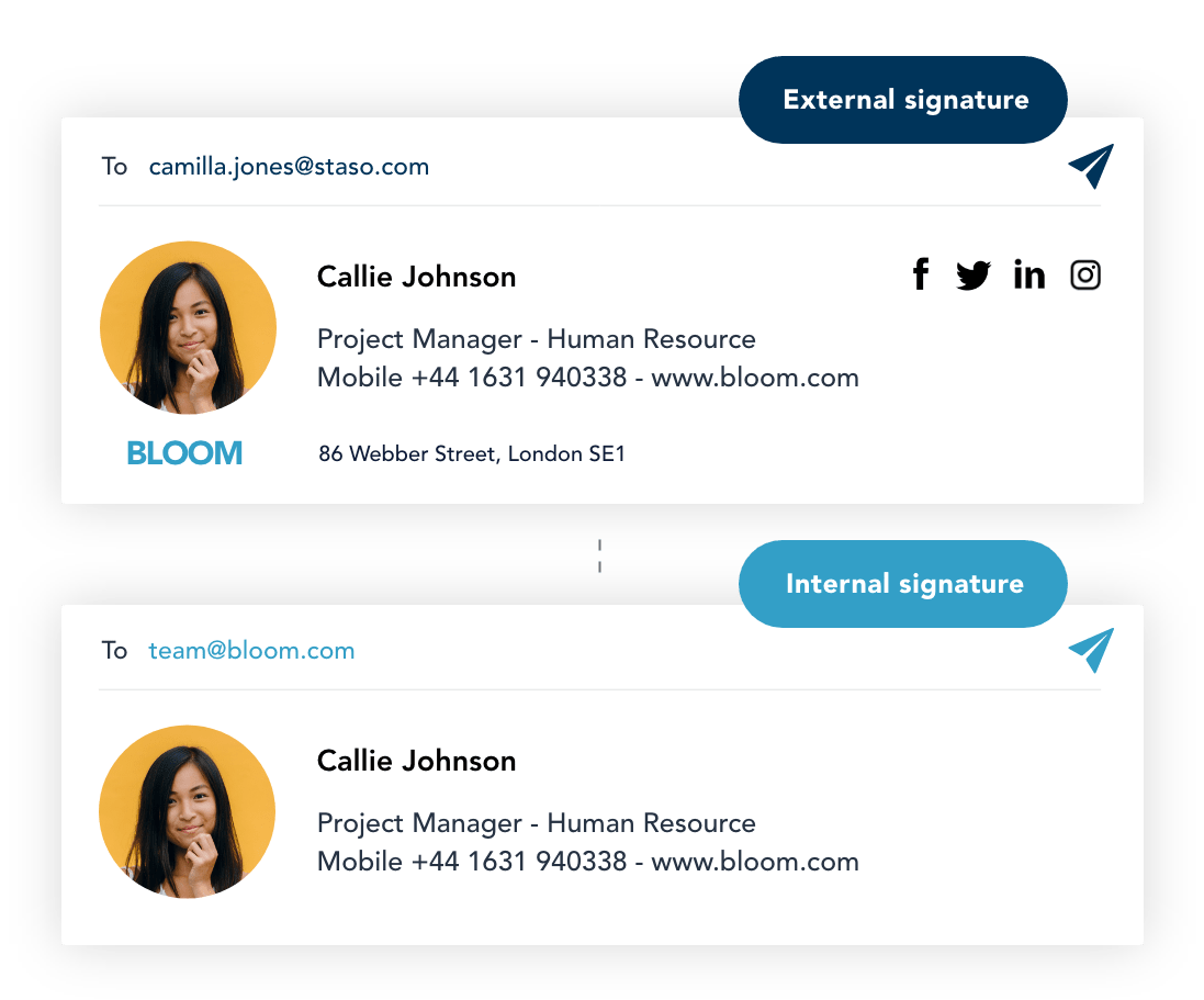 Obtain professional email signatures