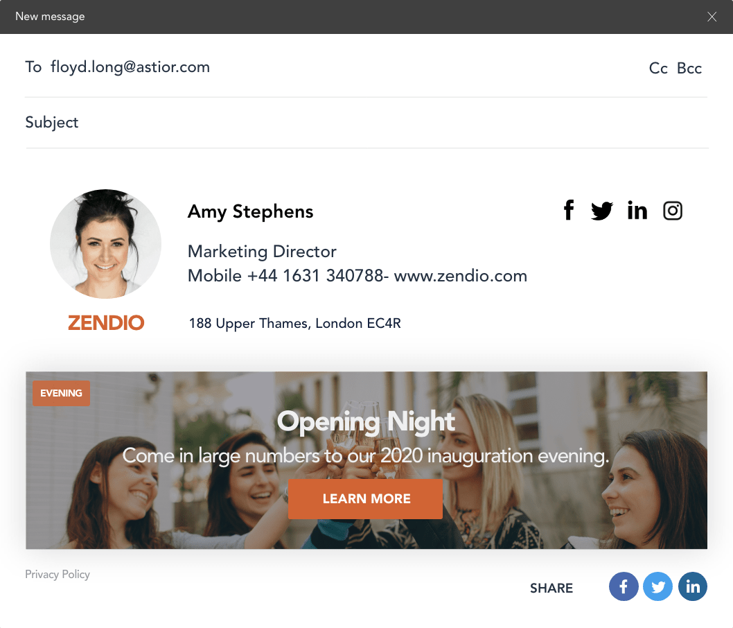 Opt for email banners