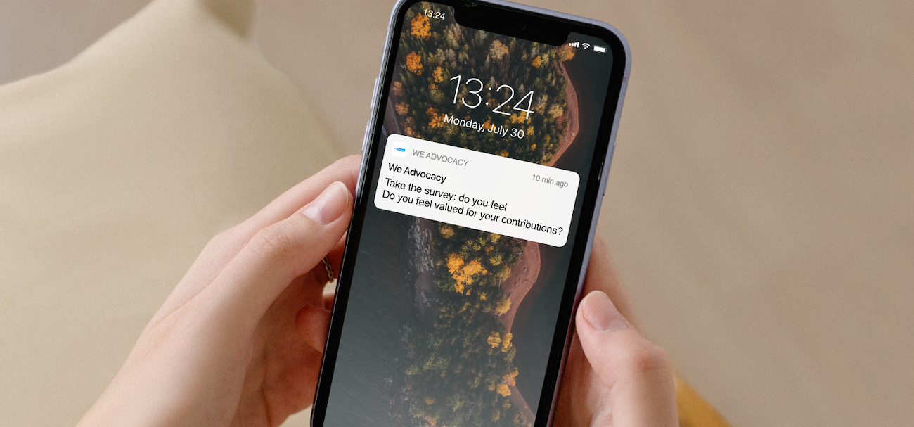 Notification mobile - Hand Phone We Advocacy