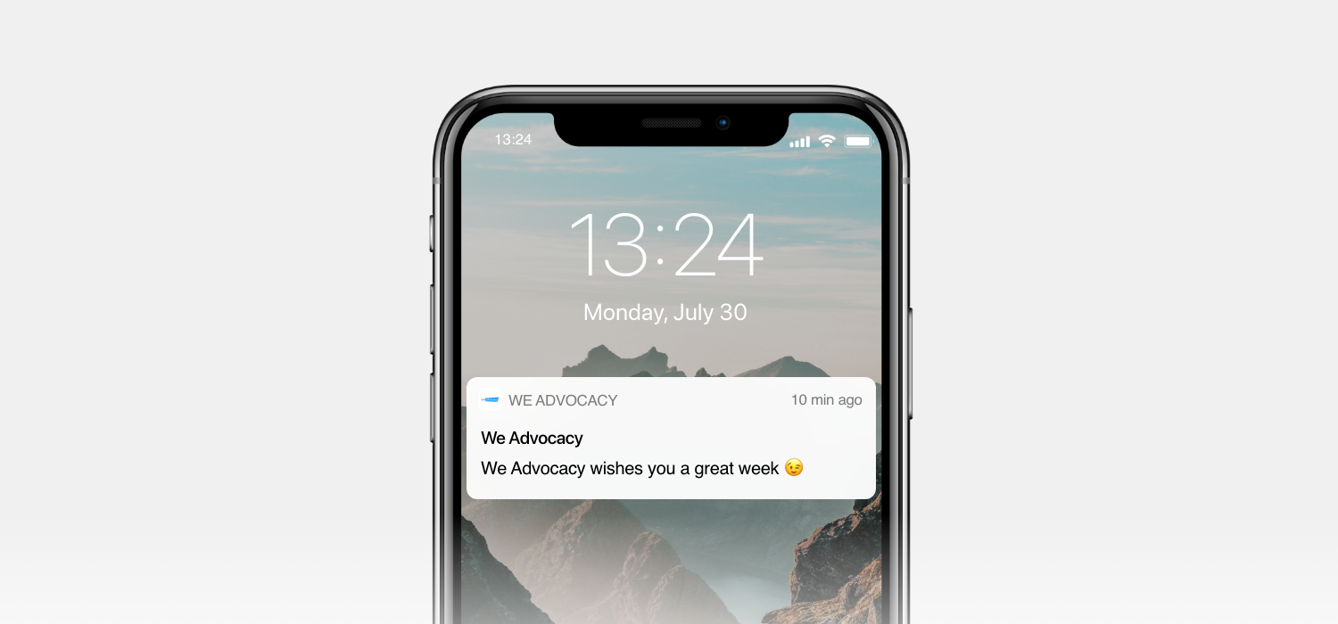 Notification mobile - We Advocacy